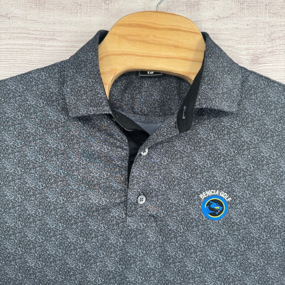 FootJoy Golf Polo Shirt Medium Benicia‎ Golf Short Sleeve Gray Mens Performance